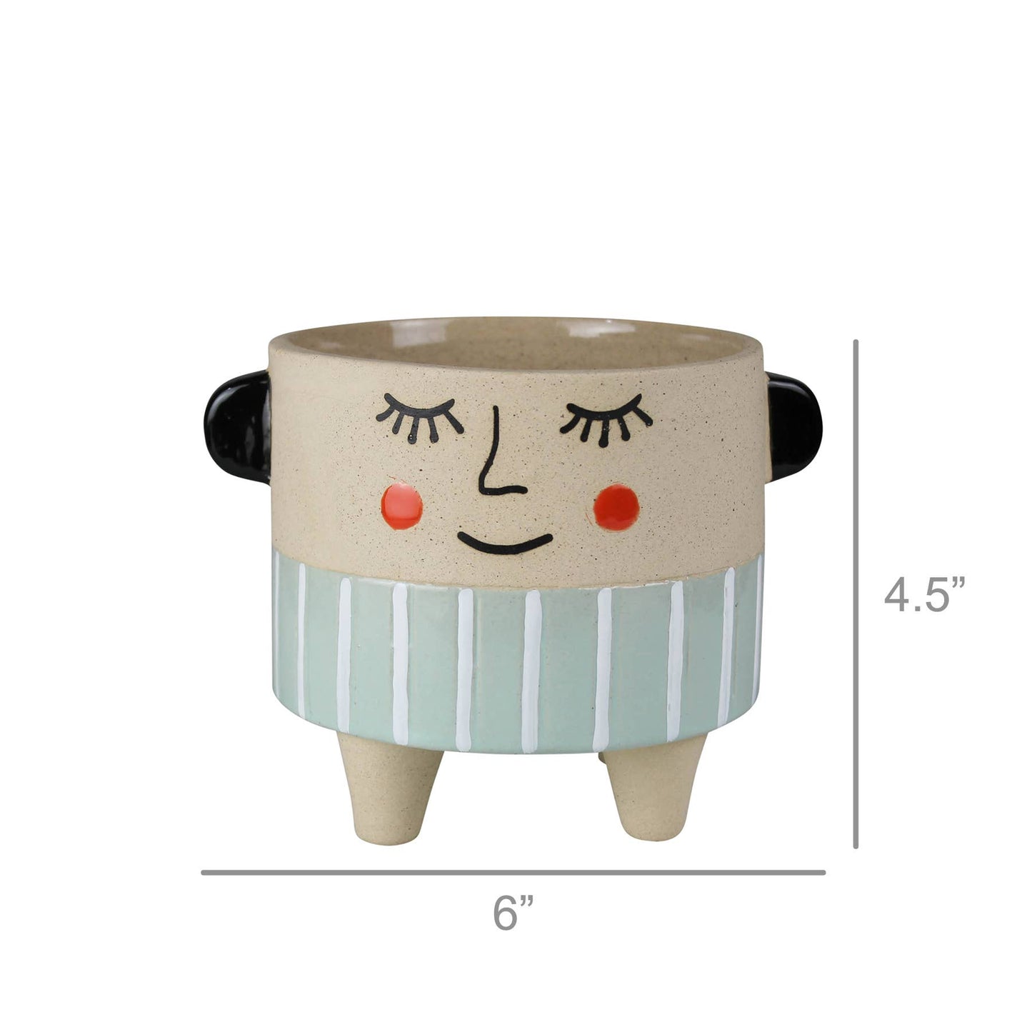 Sweet Face Cachepot, Ceramic - Sm
