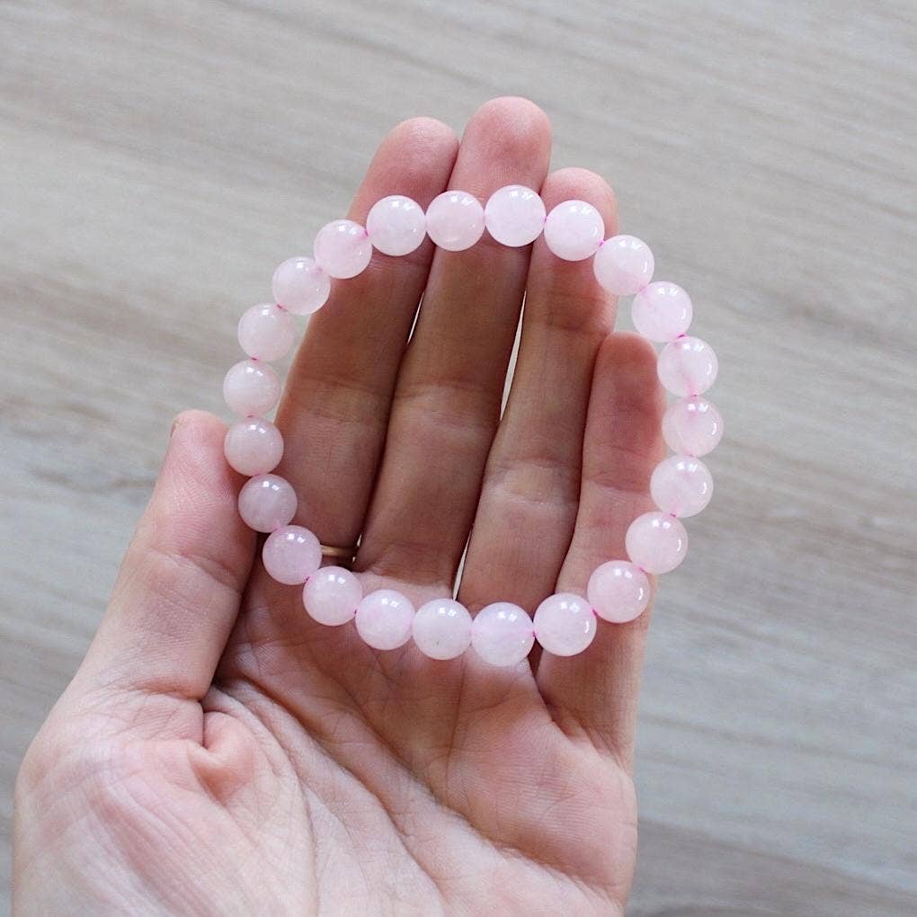 Rose Quartz Bracelet 4mm/6mm/8mm - Crystals & Stones