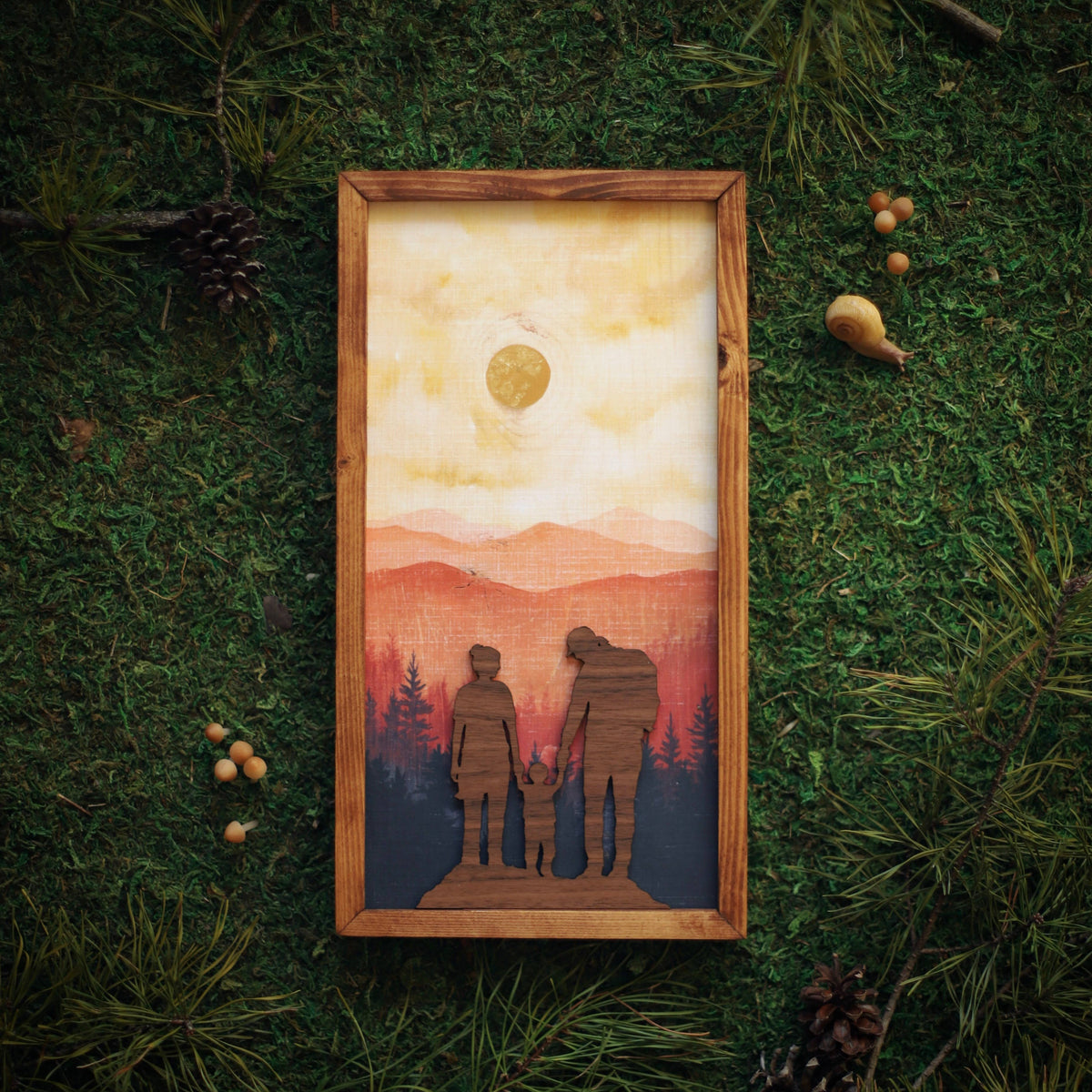 "Miles of Memories" Mixed Media Family-Themed Wall Art