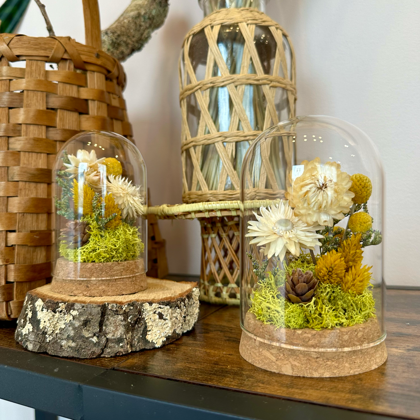 Honeyglow Large Terrarium With Dried Florals and Botanicals