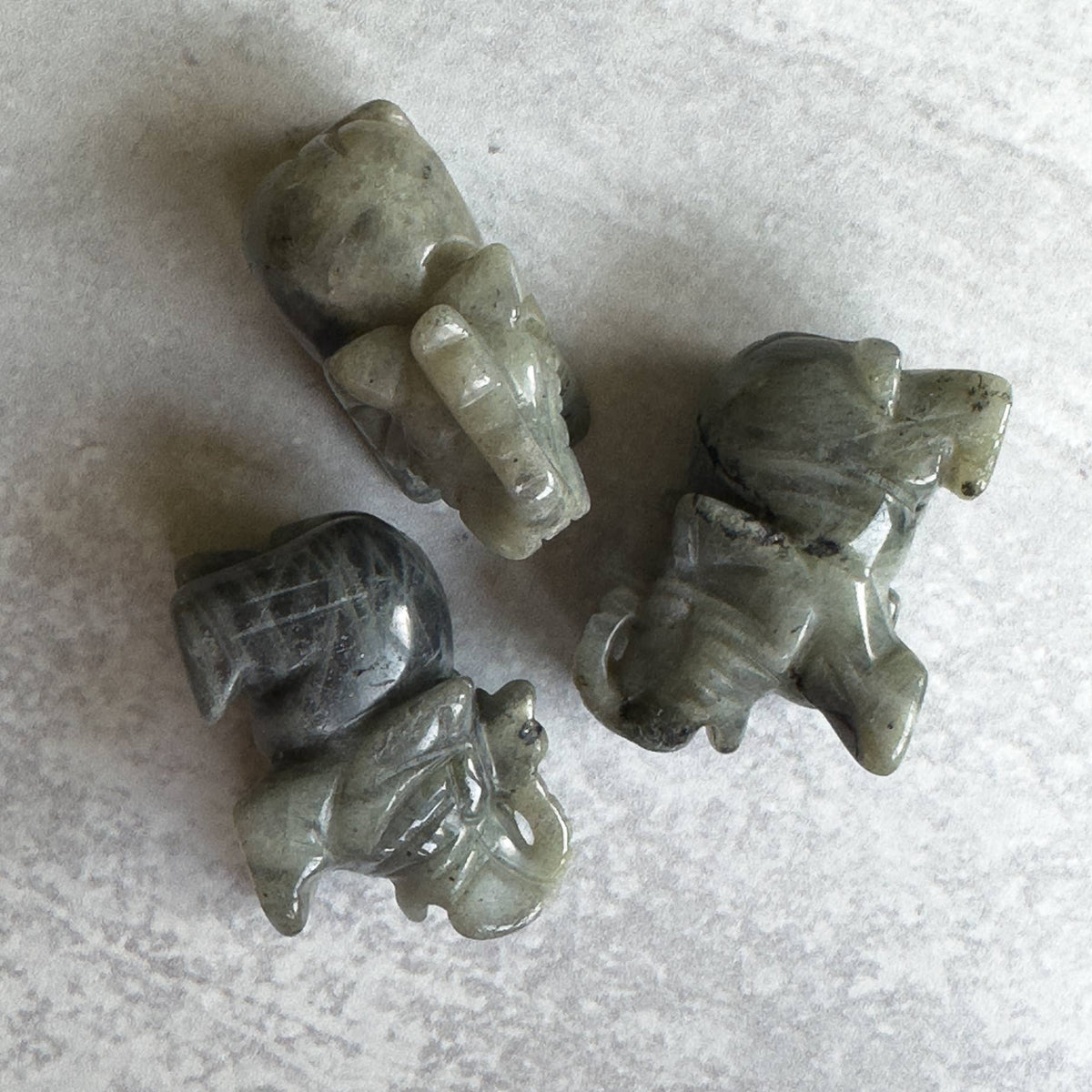 Hand-Carved Gemstone Animal | Elephant