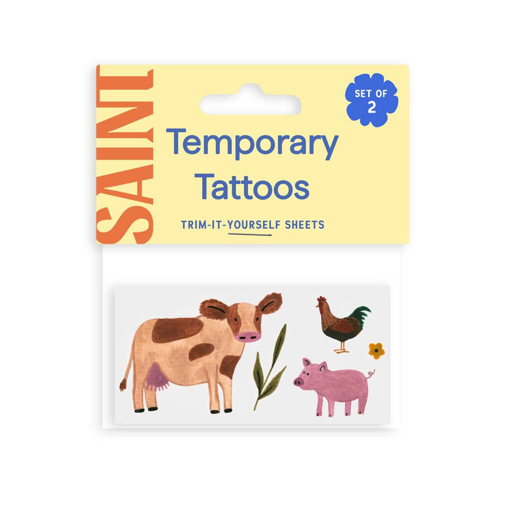 Farm Animals Temporary Tattoos