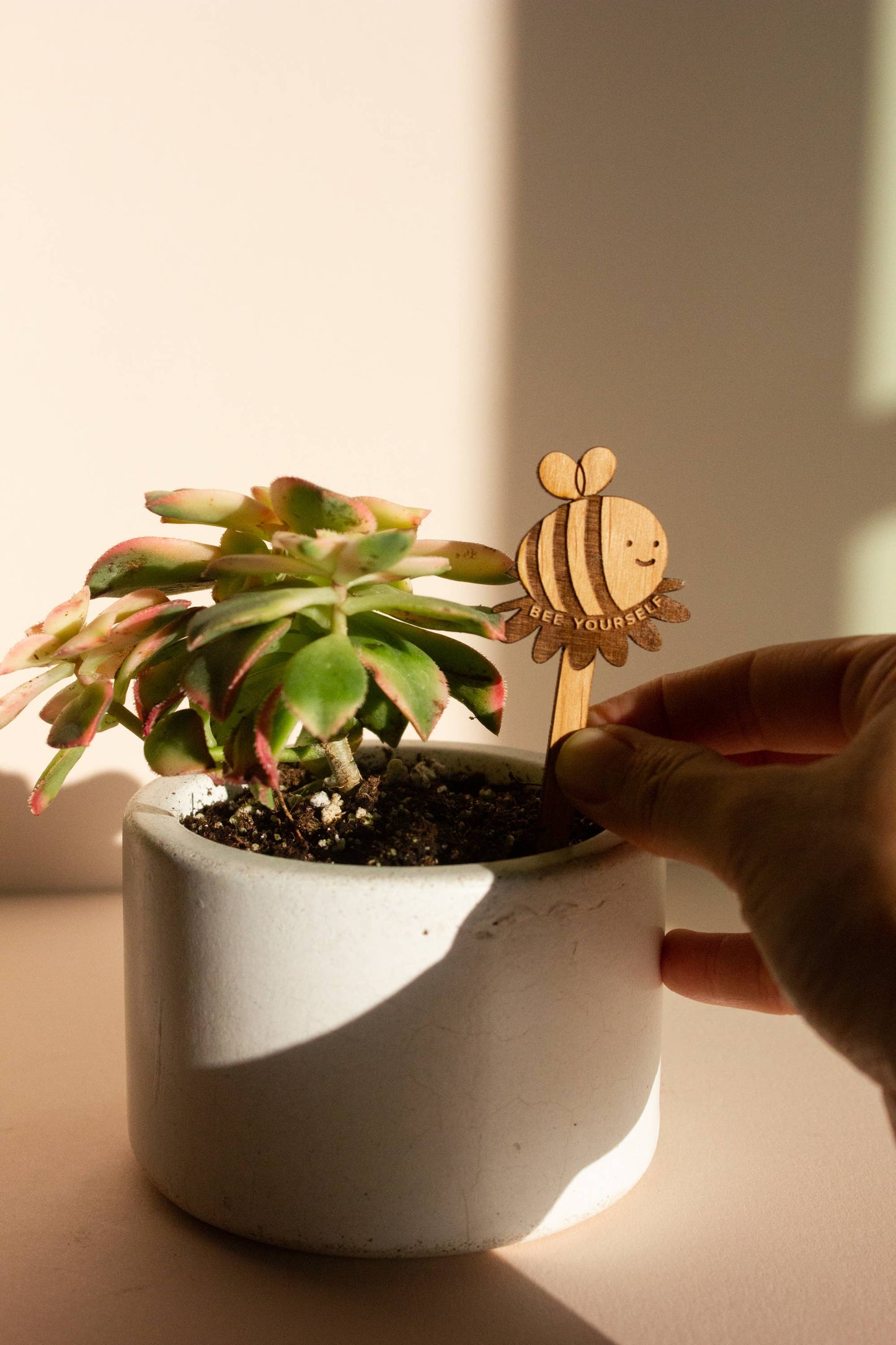 Bee Yourself Bumblebee Wood Plant Pick