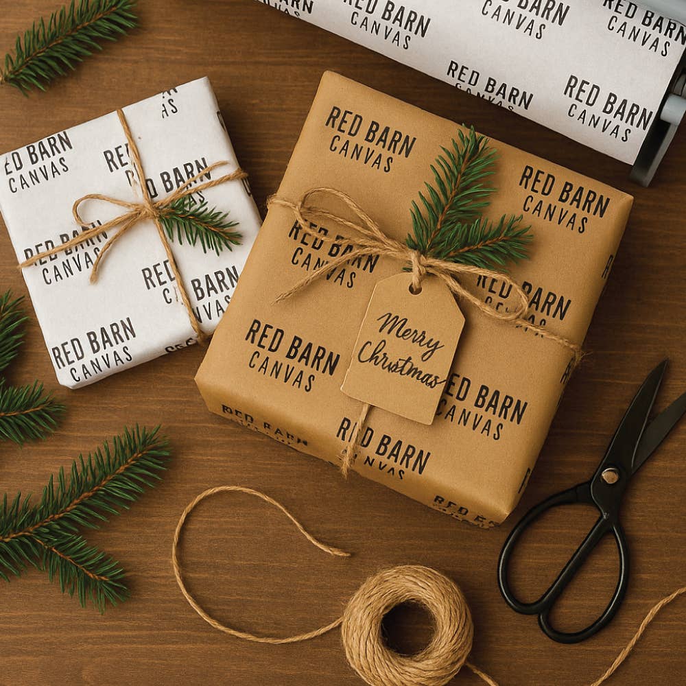 Custom Printed Wrapping Paper Rolls – Kraft & White Paper