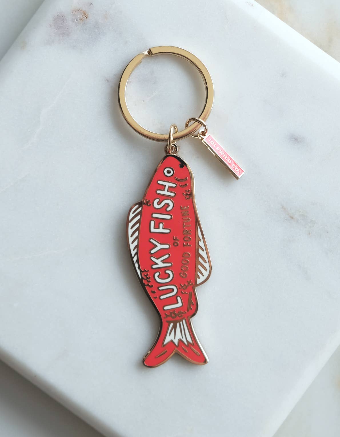 Good Fortune Fish Enamel Keychain