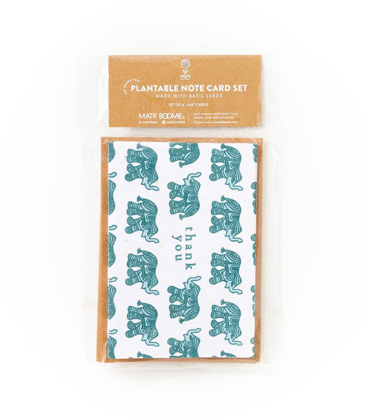Amala Elephant 4x6 Seed Paper Thank You Cards (Set of 6)