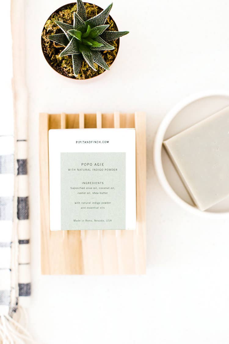 Popo Agie Olive Oil Soap with Natural Indigo Powder