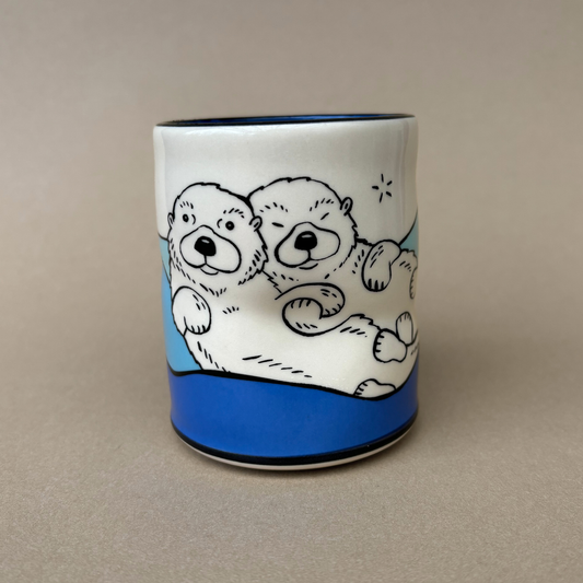 Lucky Otter Cup - Large Ceramic Mug - Father's Day