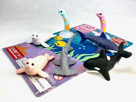 382941 Iwako Ocean Erasers Card