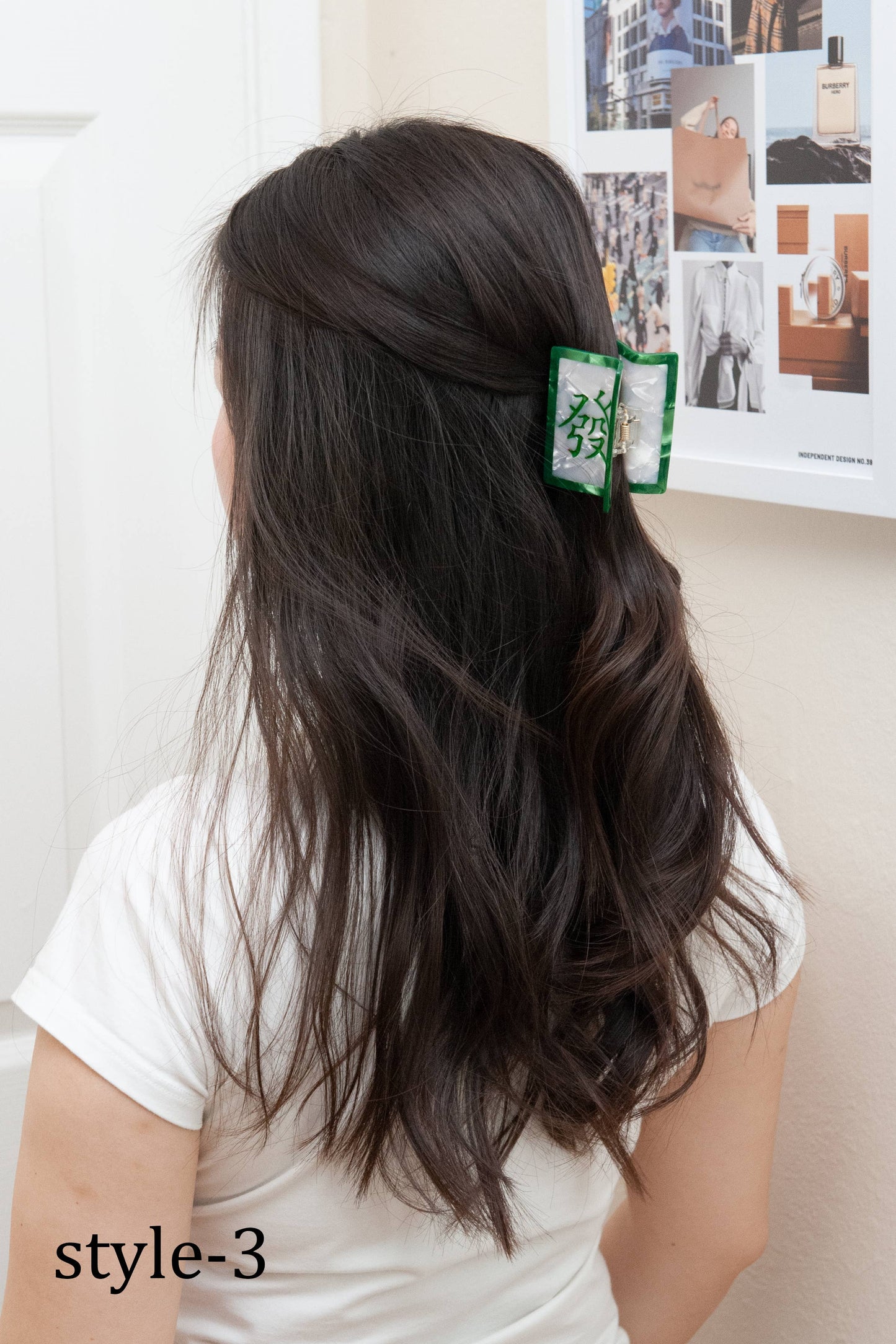 Mahjong Hair Claw Clip