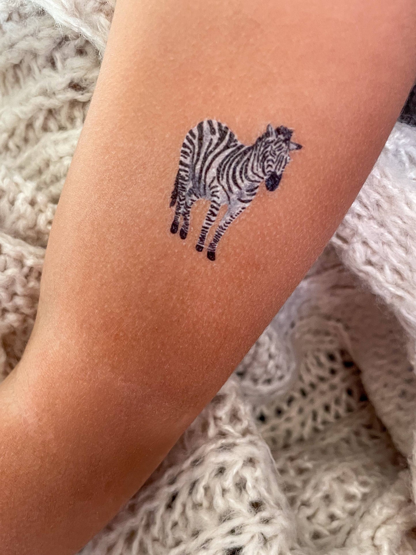 Lion + Zebra Temporary Tattoos