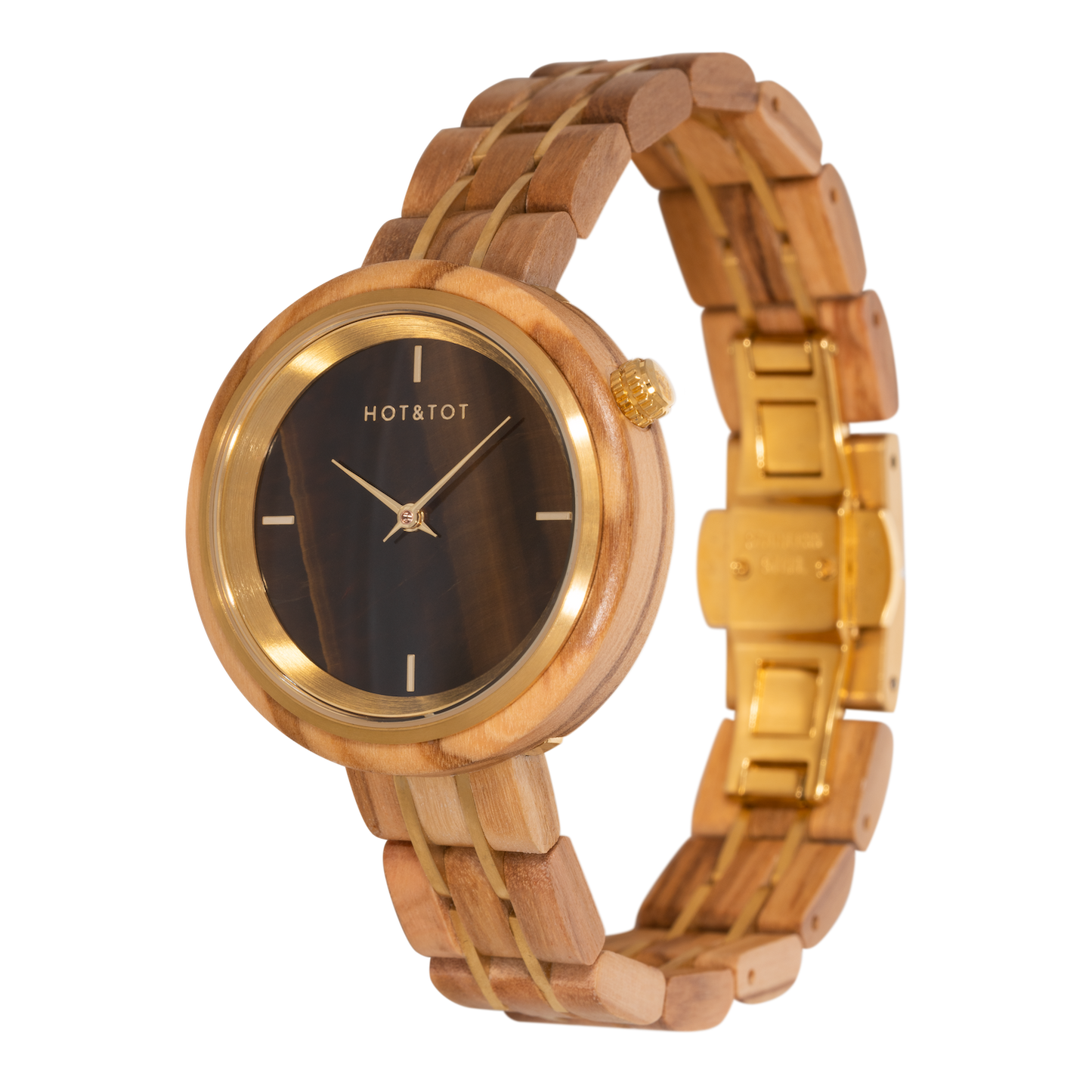 AVALON | Wood watch women | Tiger's eye Stone | Sustainable