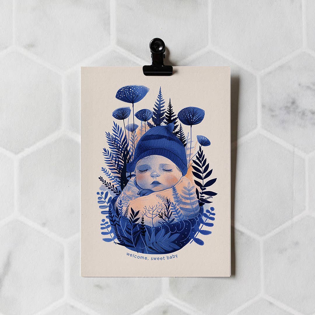 Welcome sweet baby | New Baby Card | Gender Neutral
