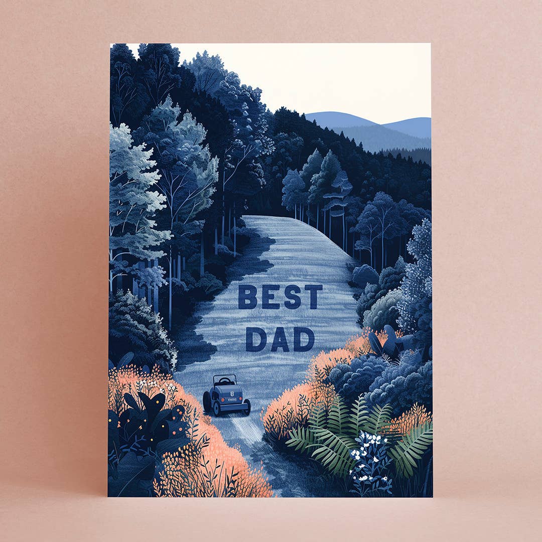 Best Dad Neat Lawn | Father's Day Greeting Card