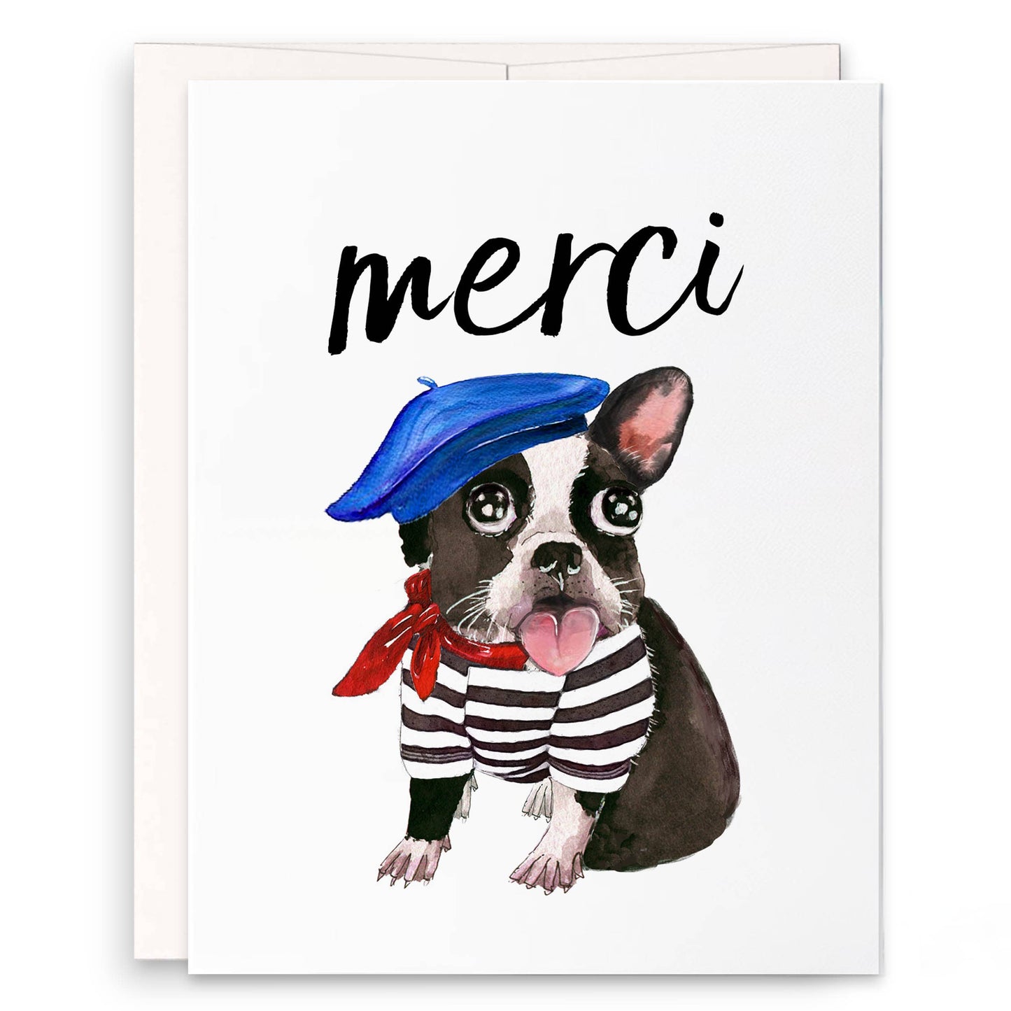 French Bulldog Merci - Funny Thank You Card