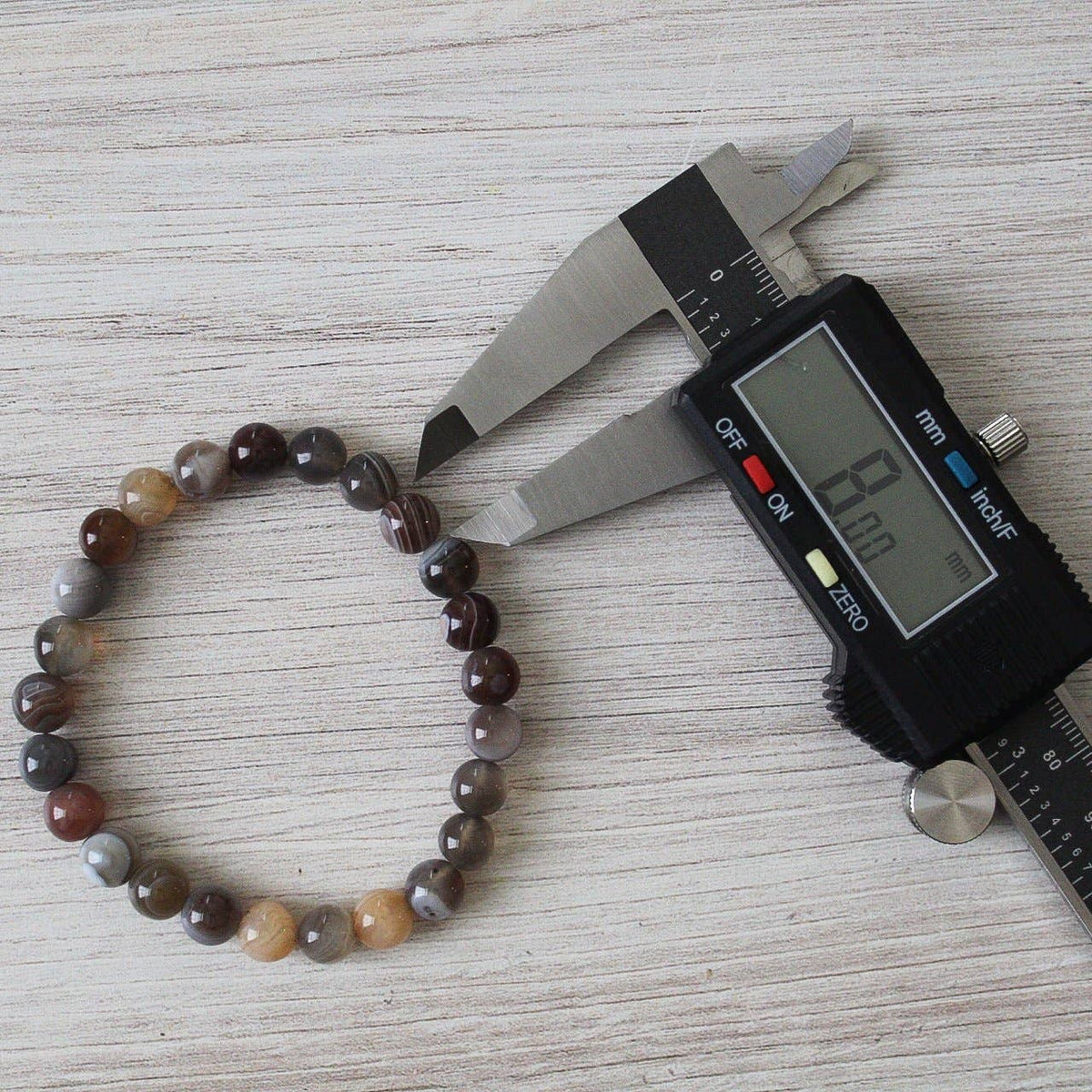 Botswana Agate Bracelet 4mm/6mm/8mm - Crystals & Stones