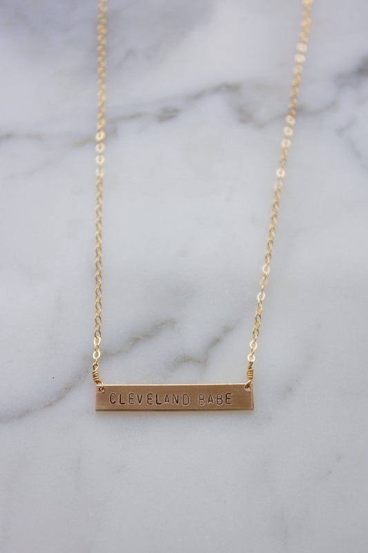 Made to Order Stamped Bar Necklace
