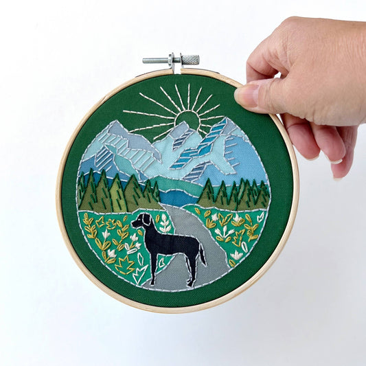 Trail Dog Embroidery Kit