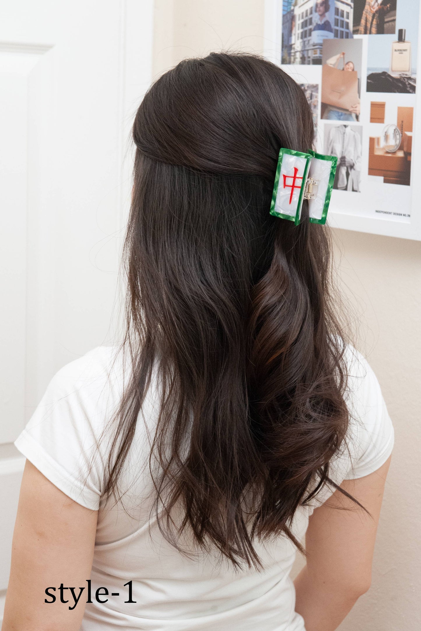 Mahjong Hair Claw Clip
