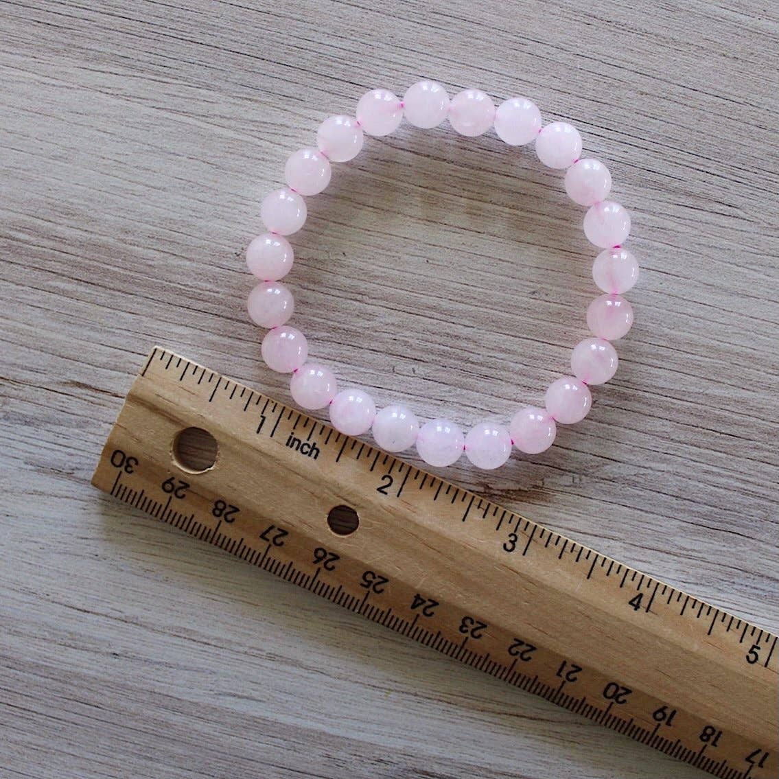 Rose Quartz Bracelet 4mm/6mm/8mm - Crystals & Stones