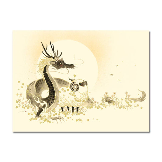 Dragon and Ram Blank Card