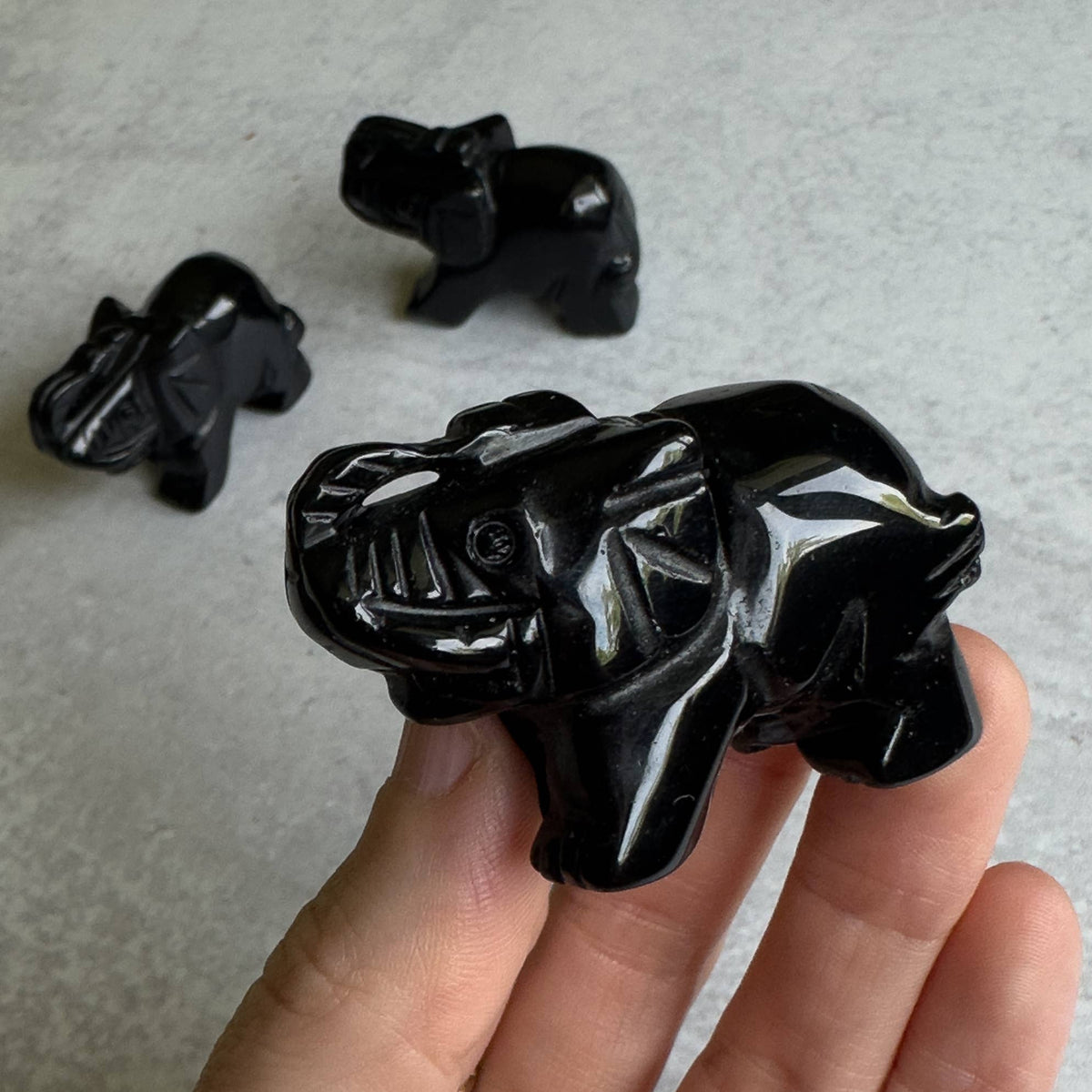 Hand-Carved Gemstone Animal | Elephant
