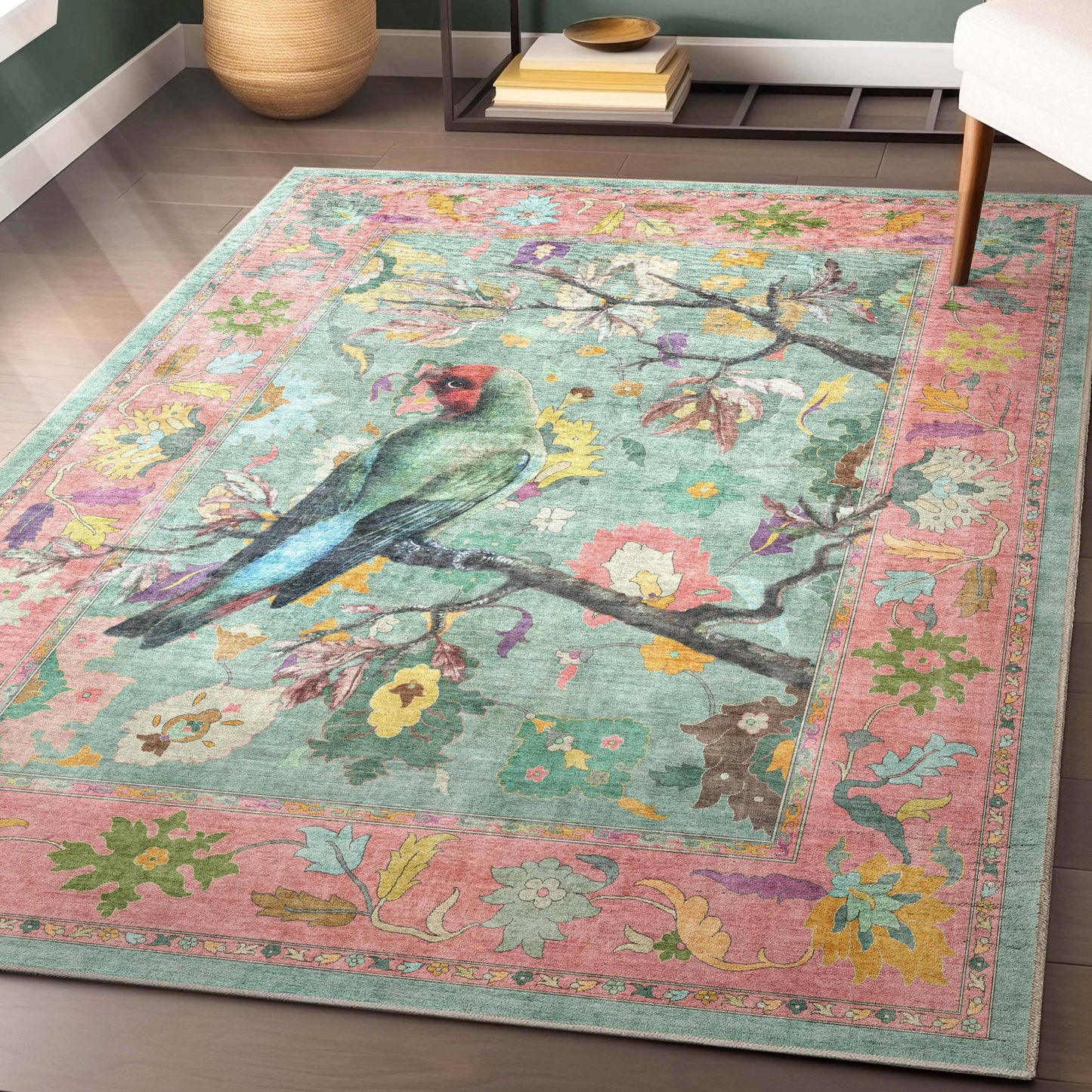 Apollo Botanical Floral Rug for Living Room, Dining Room, Bedroom and Kitchen