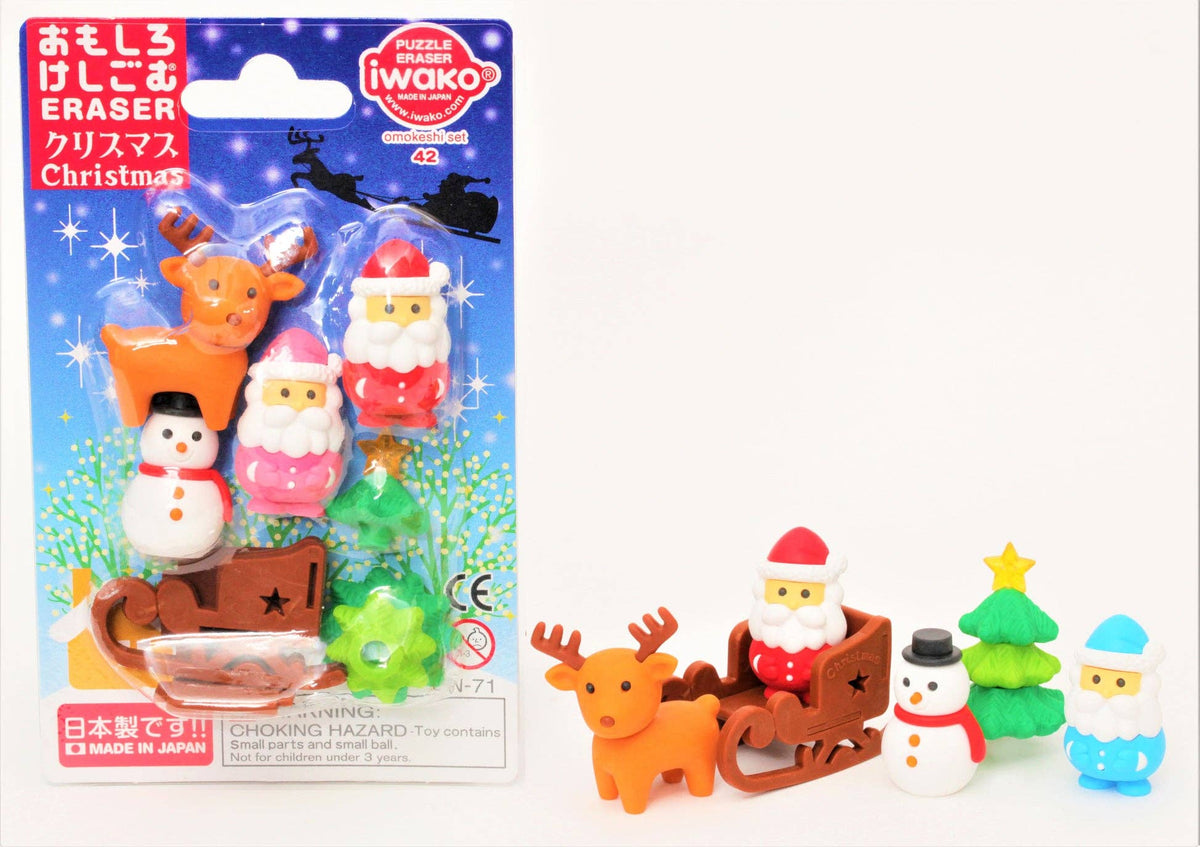 383041 Iwako Christmas Eraser Card