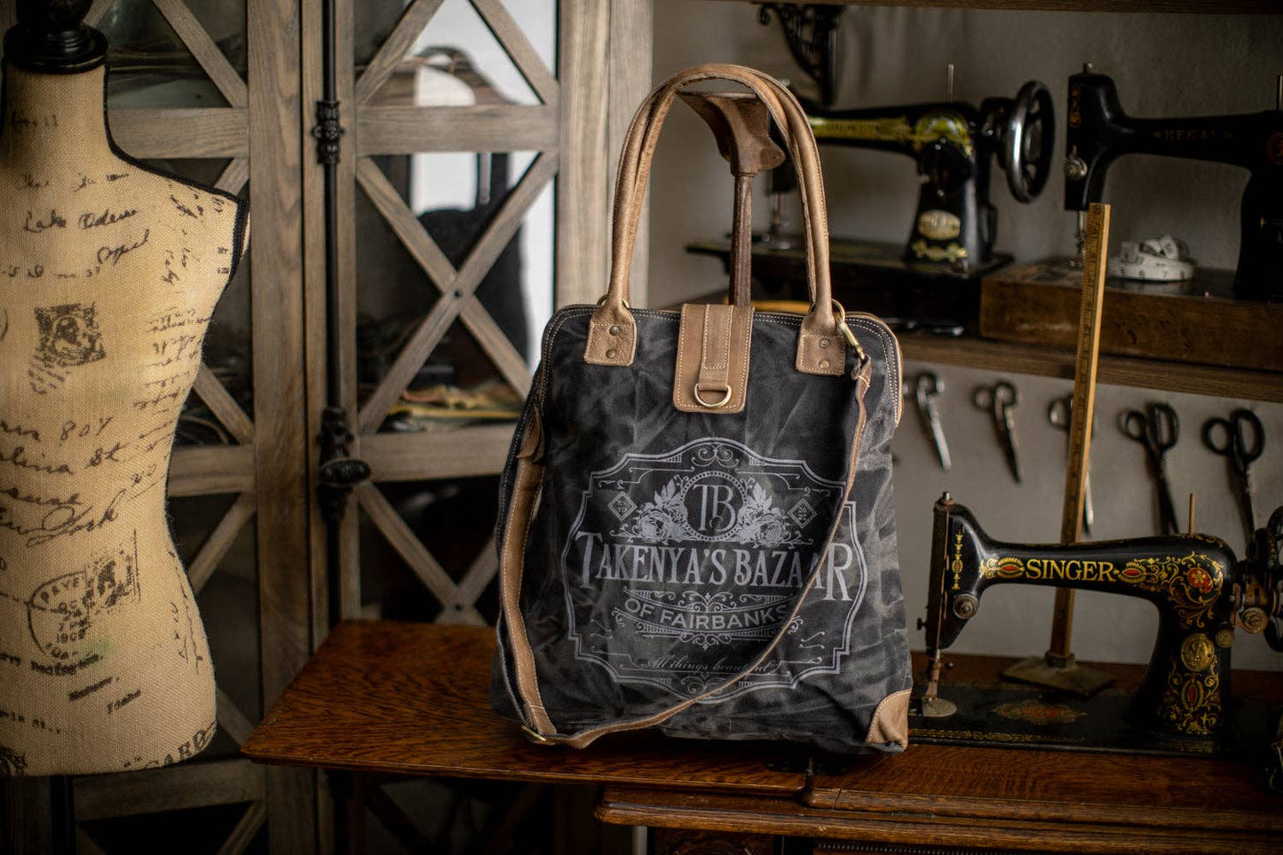 Takenya's Bazaar Recycled Canvas Carryall