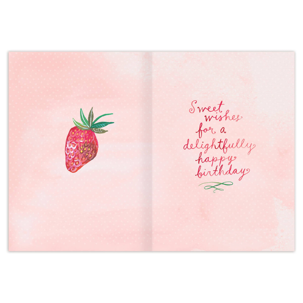 Strawberry Birthday Cake Card