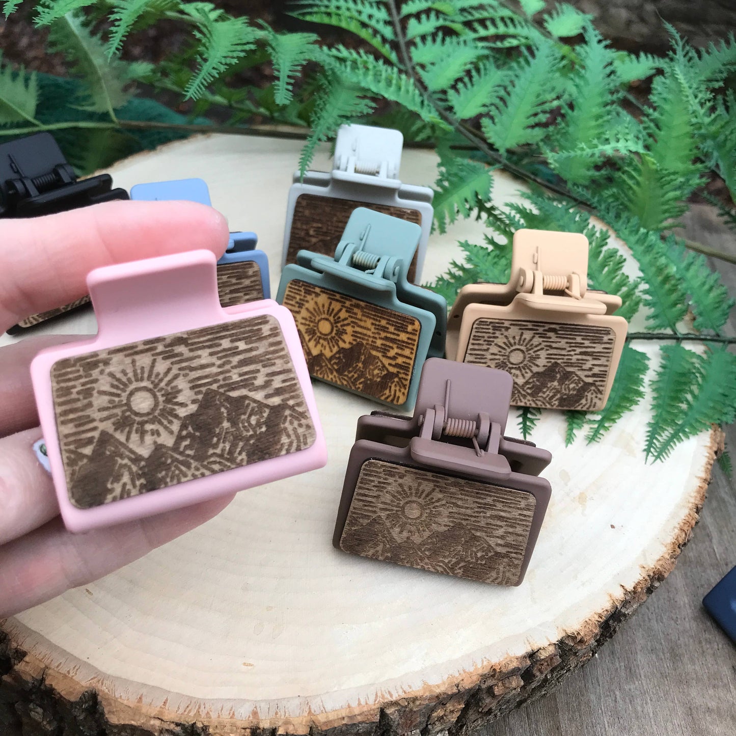 National Park Inspired Mountian 2" Claw Hair Clip
