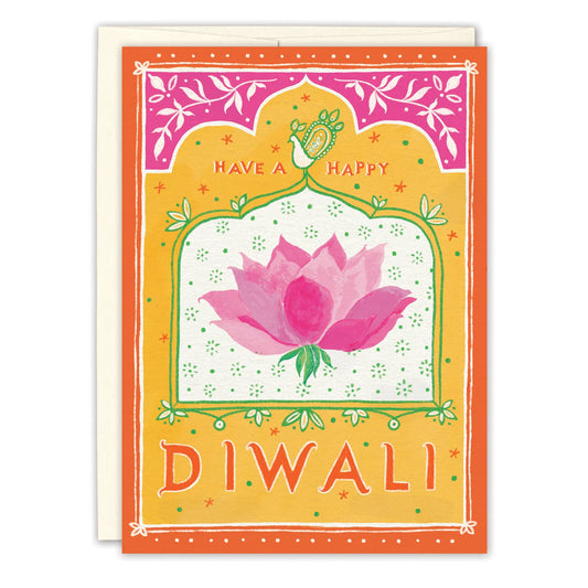 Lotus Flower Diwali Card