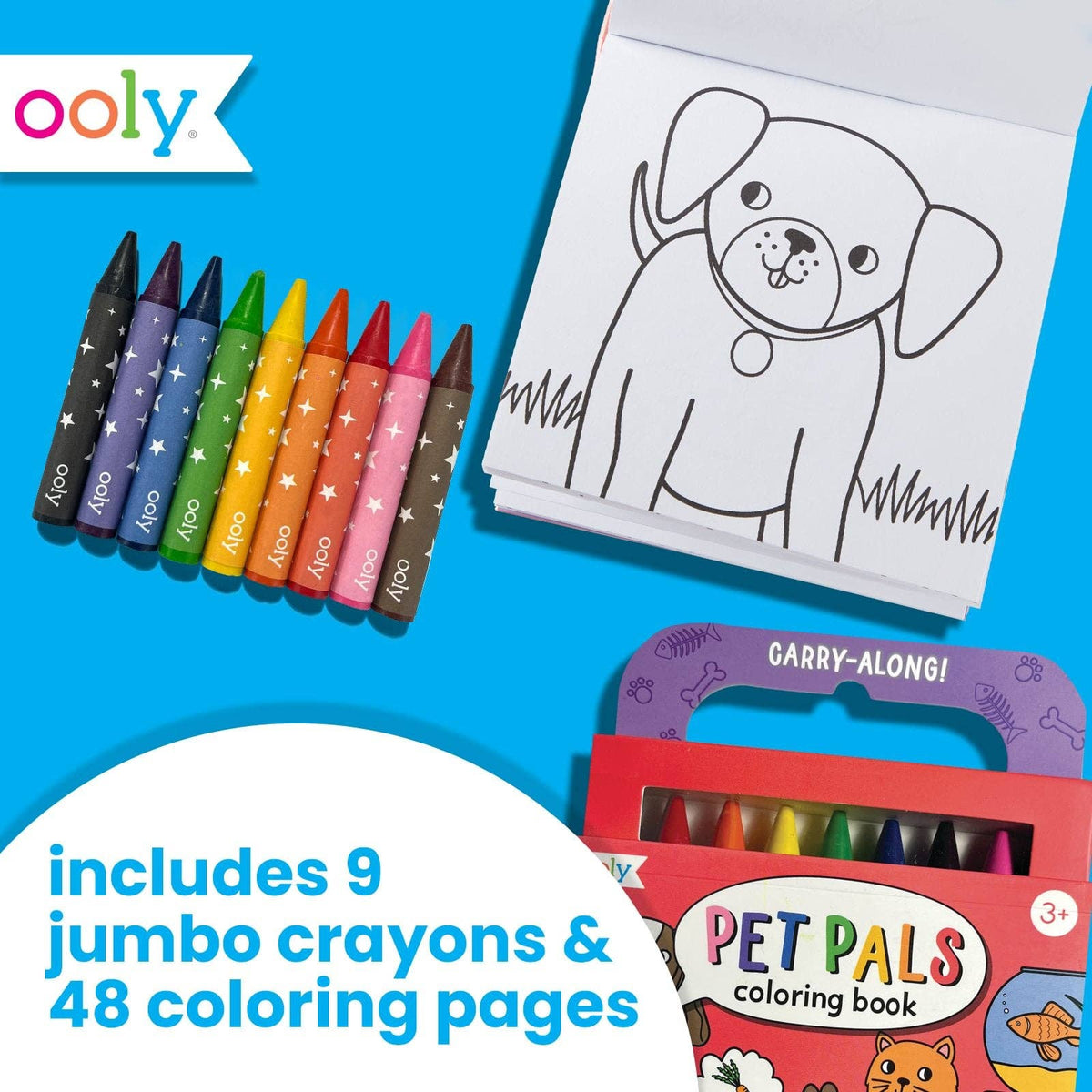 Carry-Along Coloring Book Set - Pet Pals