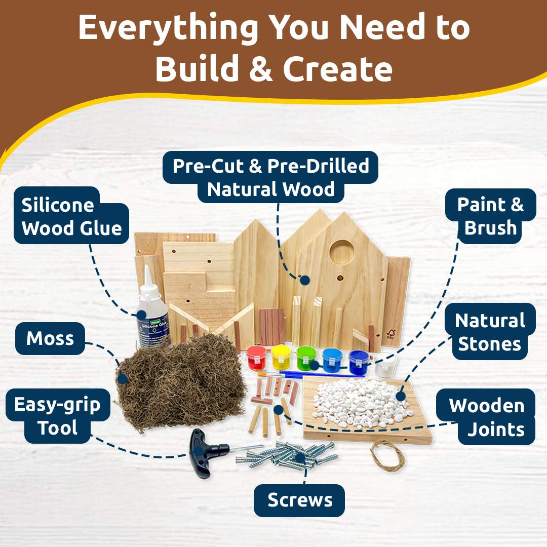 Cottage Birdhouse Woodworking Kit