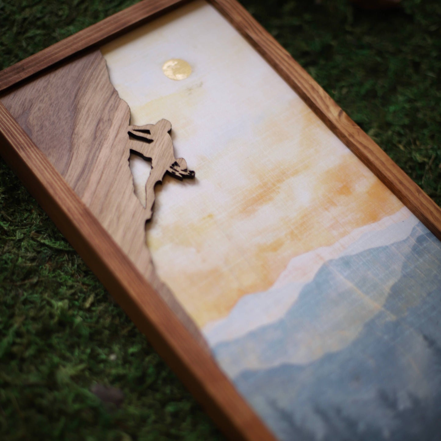 "Rock Climber" Mixed Media Wall Art