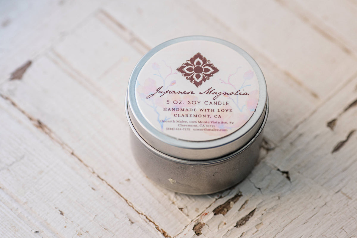 Japanese Magnolia Travel Candle Tin