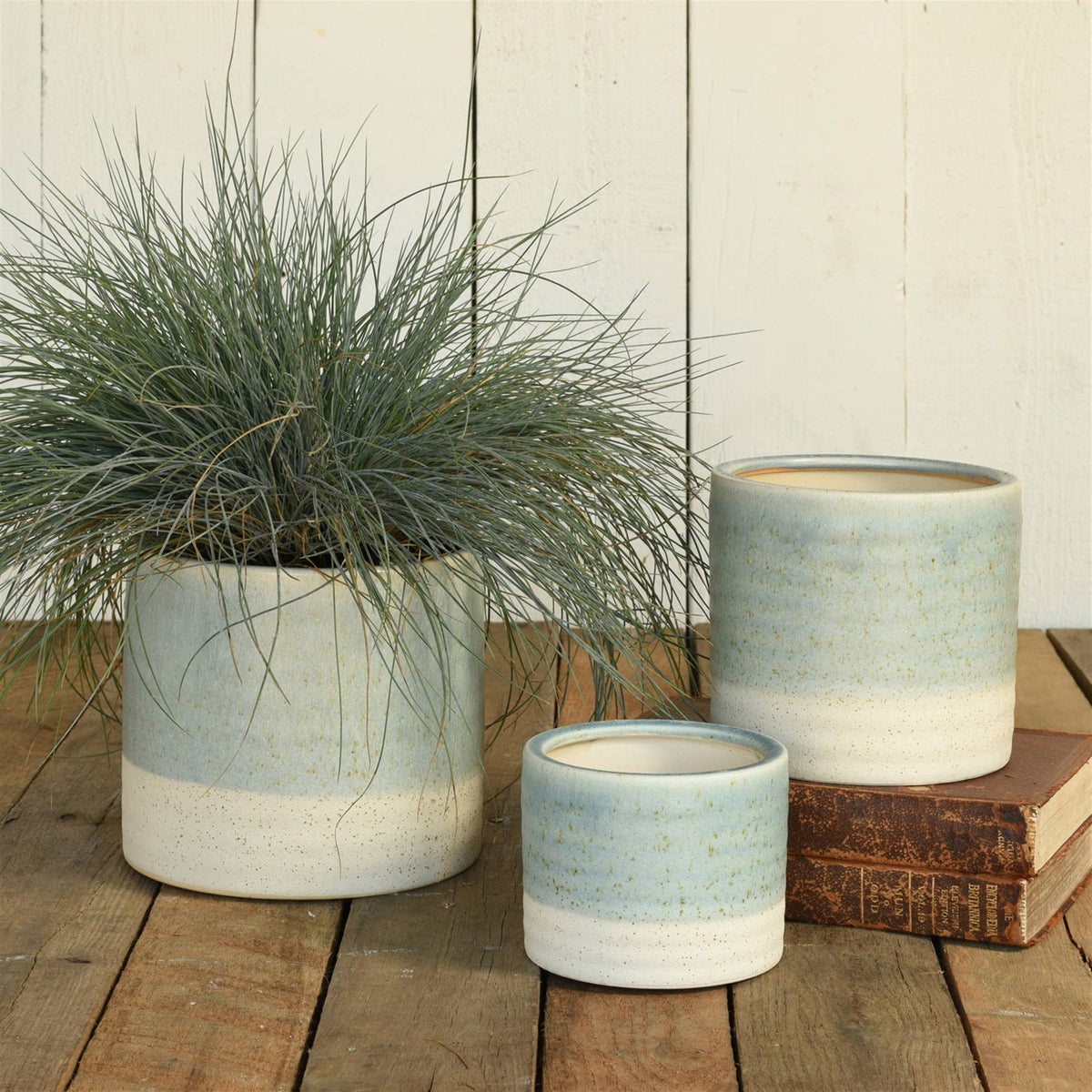 Isle Cachepot, Ceramic - Sm - Light Blue