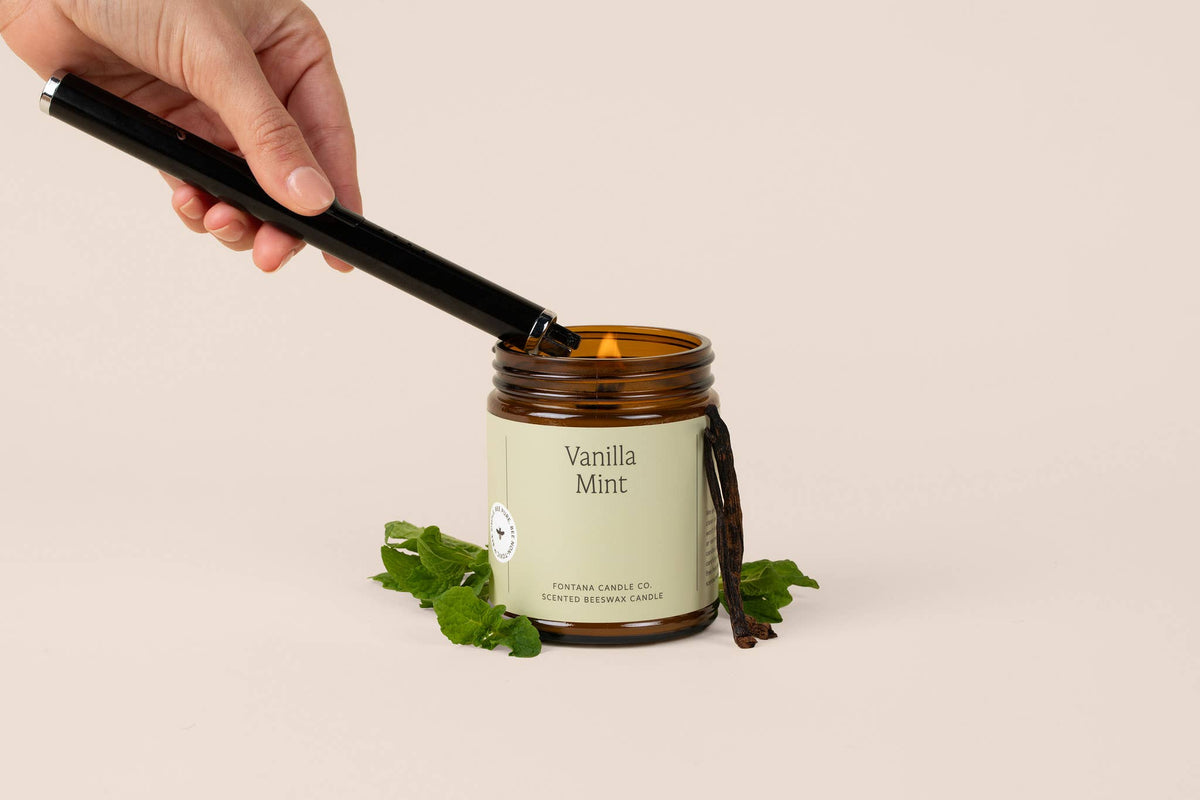Vanilla Mint Essential Oil Jar Candle: Non-Toxic