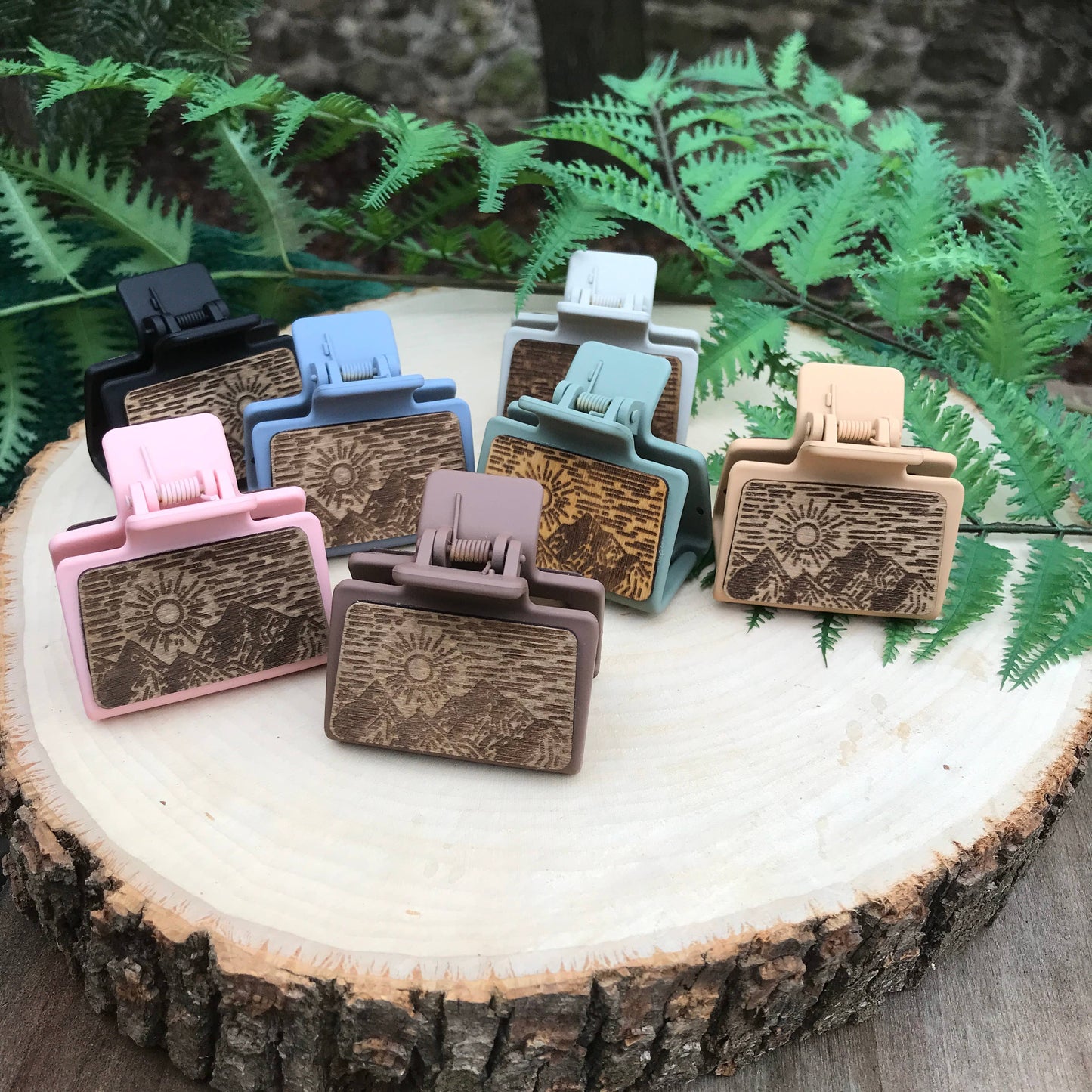 National Park Inspired Mountian 2" Claw Hair Clip