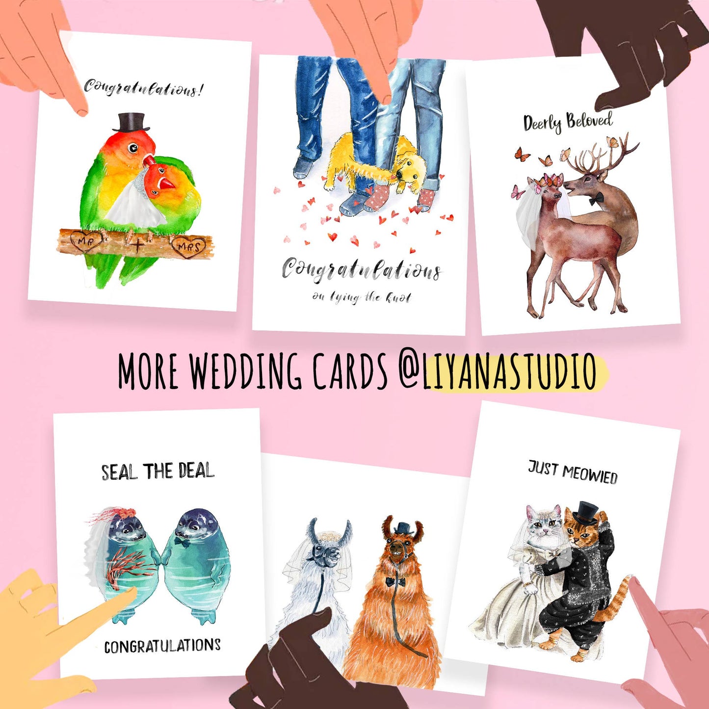 Two Weirdo Llamas Couple - Funny Wedding Anniversary Card