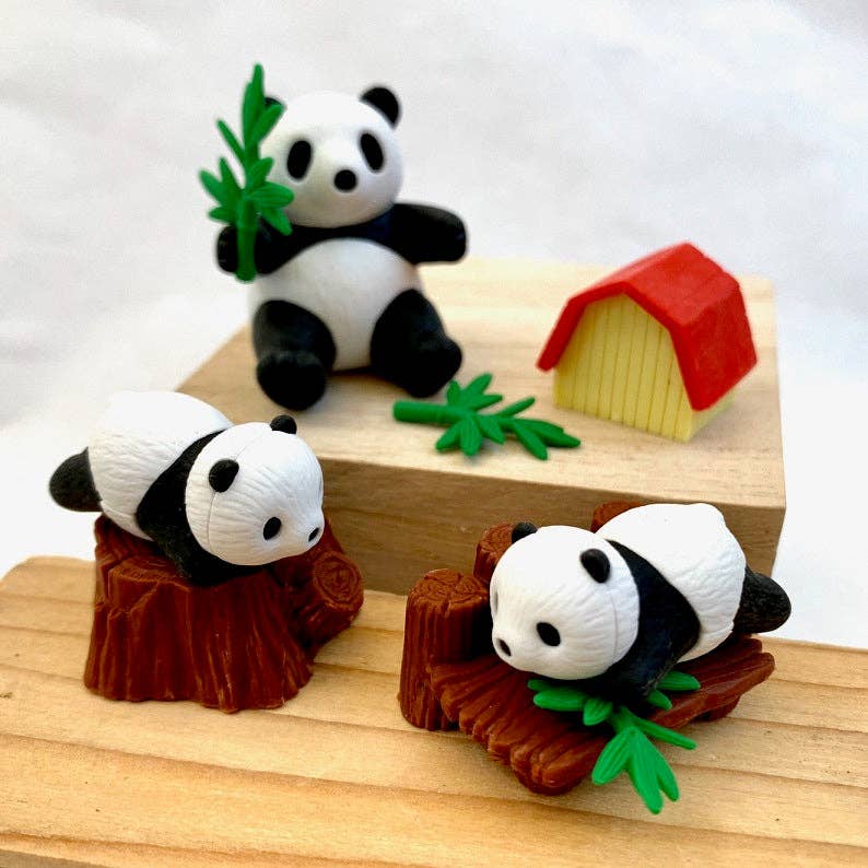 383001 Iwako Panda Family Card