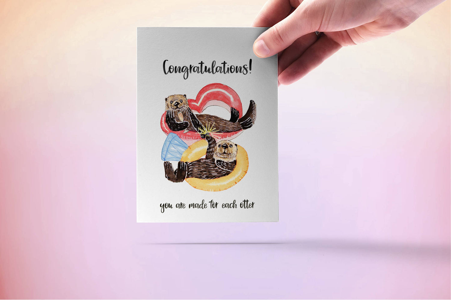 Otter Engagement Party - Funny Wedding Card