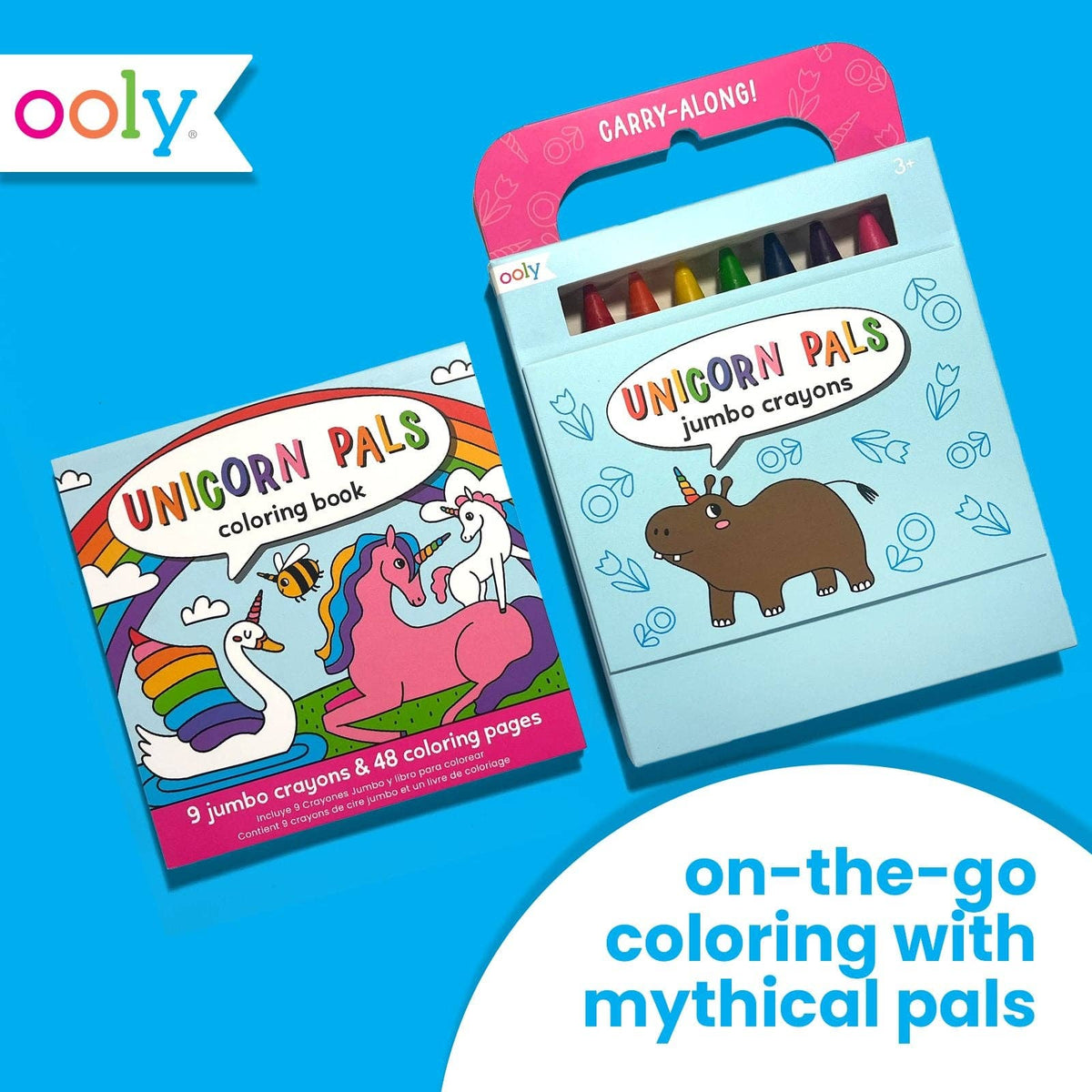 Carry-Along Coloring Book Set - Unicorn Pals