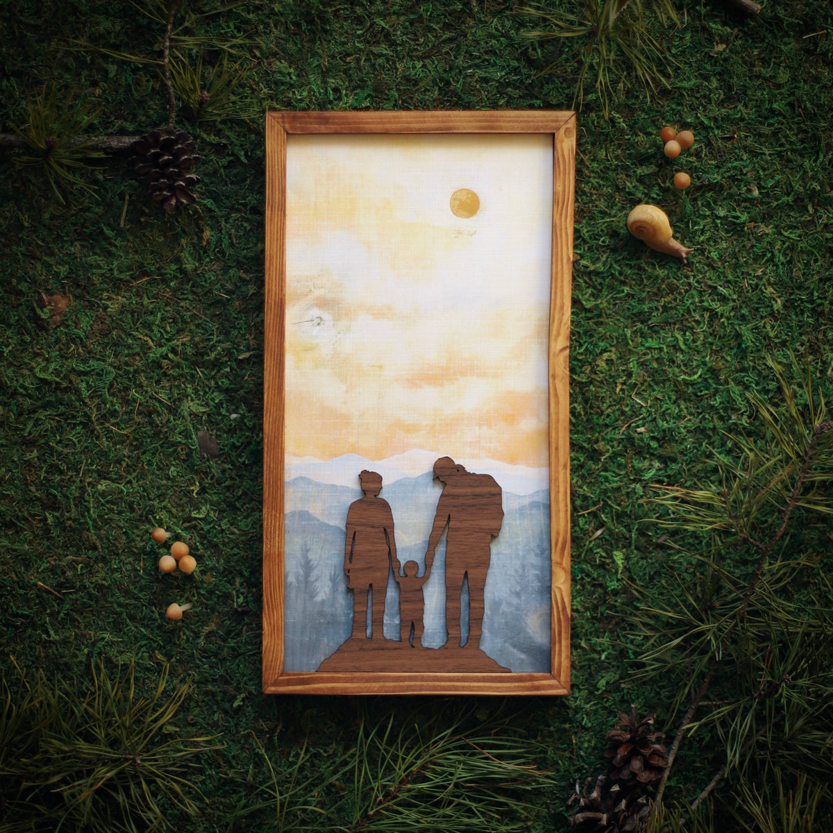 "Miles of Memories" Mixed Media Family-Themed Wall Art