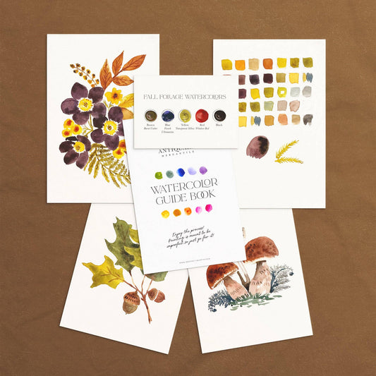 Watercolor Painting Kit : Autumn Botanicals