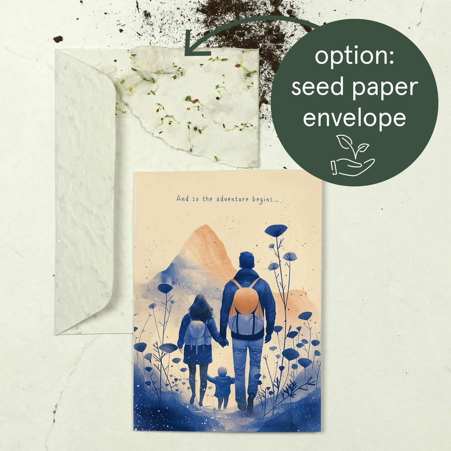 And so the adventure begins | New Baby Card | Gender Neutral