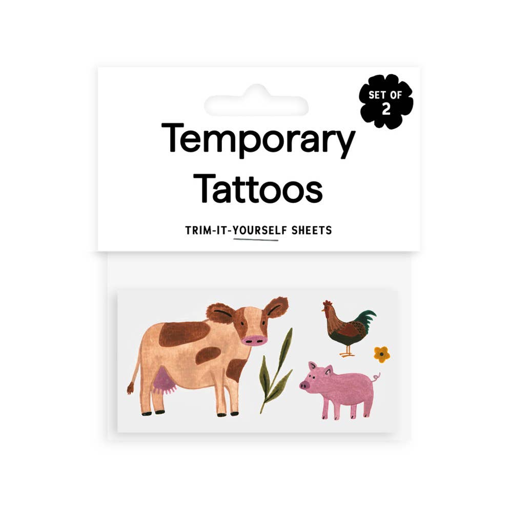 Farm Animals Temporary Tattoos