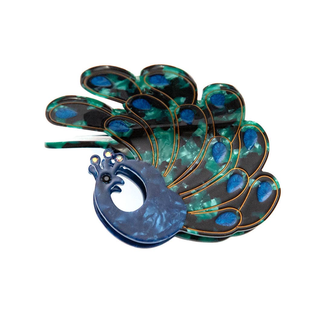 Peacock Hair Clip