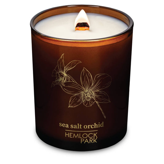 Sea Salt Orchid | 7.2 oz Amber & Gold Candle