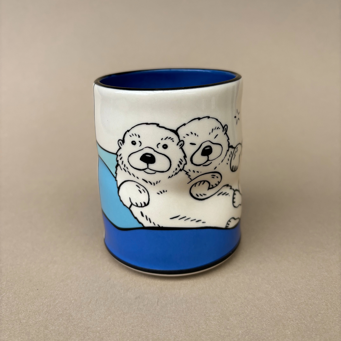 Lucky Otter Cup - Large Ceramic Mug - Father's Day